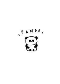 simple. Panda. white.