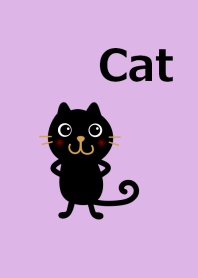 Black cat and light purple