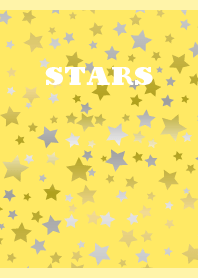 glitter stars on light yellow