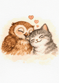 stampAI-Owl and Cat-61GV6w