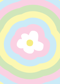 Rainbow flower pastel