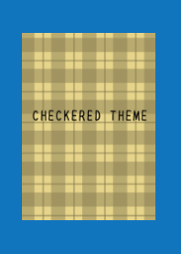 DUSTY YELLOW CHECKERED THEMEj-BLUE-WHITE