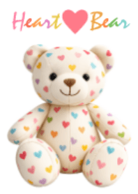 Heart-patterned bear