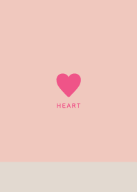 Simple Pink Heart / Beige&Brown  Peach