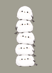 銀喉長尾山雀丸子｜柔和灰米色#5