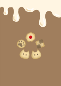 Cookie and cat chocolate White