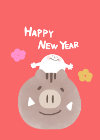 Happy New Year 2019 【いのしし】