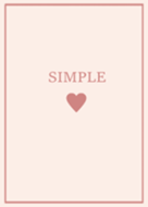 SIMPLE HEART =dusty pink=