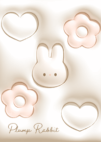 beige Flowers, hearts and rabbits 05_2