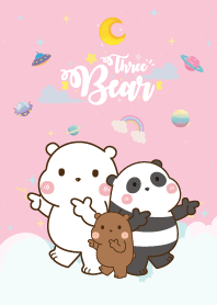 หมีสามตัว เบบี๋ กาแล็กซี สีชมพู