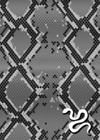 金運アップ！幸運を呼ぶ蛇柄着せかえ-銀-