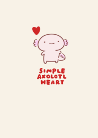simple axolotl heart beige.