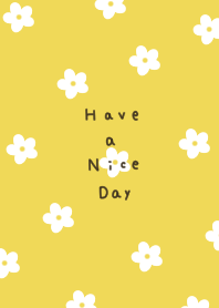 Yellow and floral pattern.