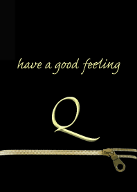 大人かわいい ジッパー イニシャル for Q