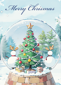 美麗聖誕節水晶球