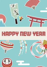 Happy New year japanese design