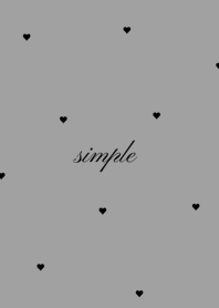 Heart & Pattern* gray black.