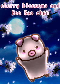 cherry blossoms and Boo Boo chan