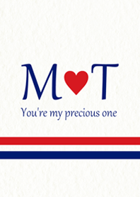 M&T イニシャル -Red & Blue-