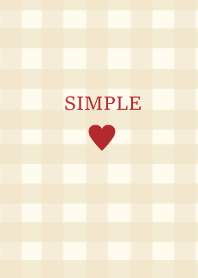 SIMPLE HEART -check redbeige-(JP)