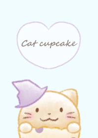 Cat cupcake -blue-
