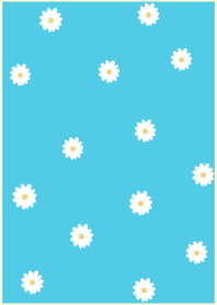 flowers bloom /lightblue yellow