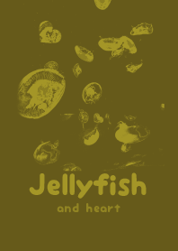 Jellyfish & heart Olive drab