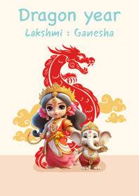 Lakshmi & Ganesha : Dragon year! II