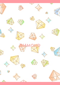 Cute diamond on pink