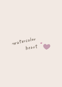 Handwritten simple heart watercolor