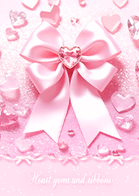 Sparkling Hearts & Ribbons -  Pink 1 v.I