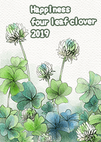Happiness four leaf clover 2019