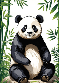 Panda dan bambu vPYxv