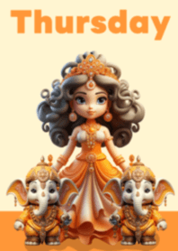 พระแม่ลักษมีและพระพิฆเนศ วันพฤหัสบดี