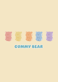 yammy gummy bear / pale yellow