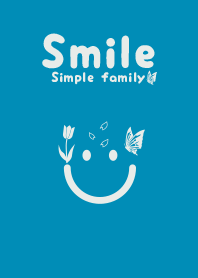 Smile & Tulip Cerulean Blue