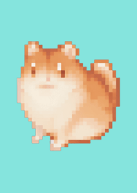 Hamster Pixel Art Theme  Green 09