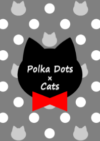 Polka Dots and Cats(monotone)O