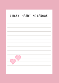 LUCKY HEART NOTEBOOK/ROSE PINK