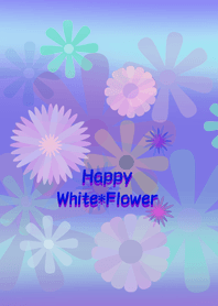 มีความสุข * ขาว * ดอกไม้
