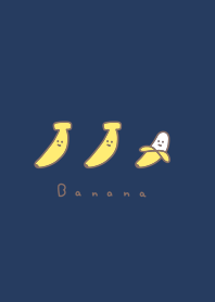 Yuru Banana(pattern)/yellow navy