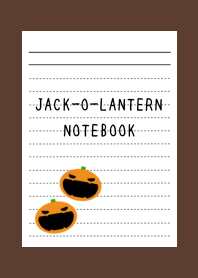 JACK-O-LANTERN NOTEBOOK-DEEP BROWN