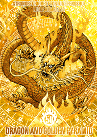 Dragon and golden pyramid Lucky number50