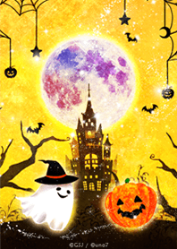 ghost and pumpkin halloween