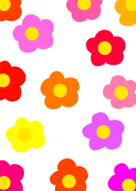 お花がいっぱい/暖色