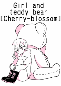 Girl and teddy bear[pink]