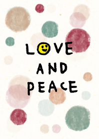 LOVE AND PEACE-Dot Watercolor-