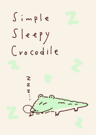 Simple sleepy crocodile.