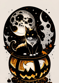 halloween cat F06408