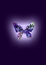 幸運のクリスタルパープル蝶